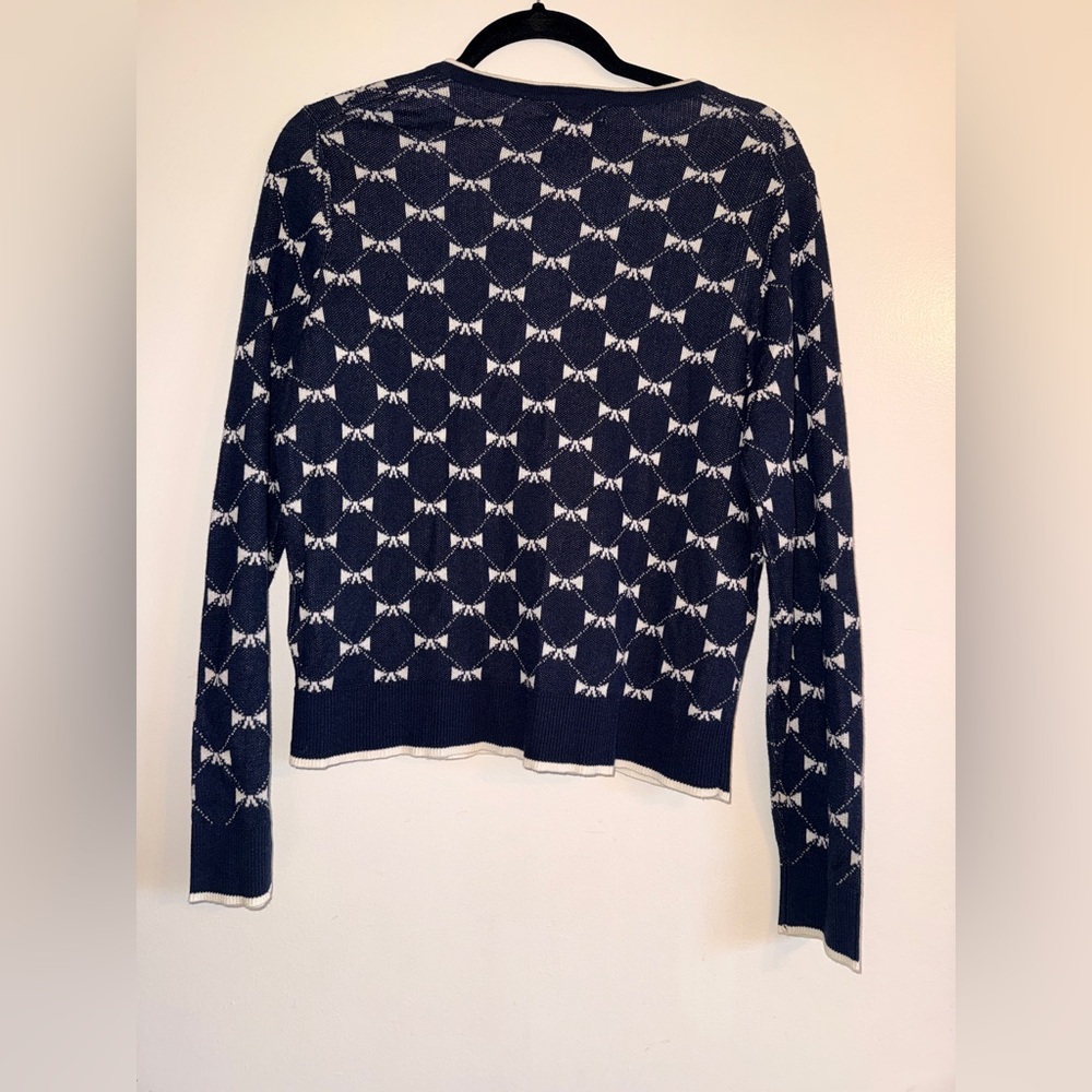 CHARTER CLUB Crewneck Cardigan bow design SIZE: MEDIUM - Picture 8 of 10